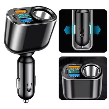 Автомобильный разветвитель зарядного устройства Автомобильный разветвитель розетки зарядного устройства Быстрая зарядка