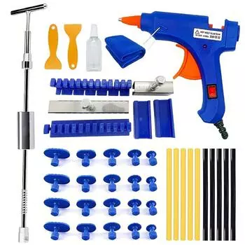 Автомобильный ремонт вмятин без покраски, удаление града, съемник слайдов, клейкие вкладки, средство для удаления града, набор инструментов для ремонта авто вмятин, расходные материалы, клей для удаления вмятин на автомобиле 43Pcs Repair Tools Kit