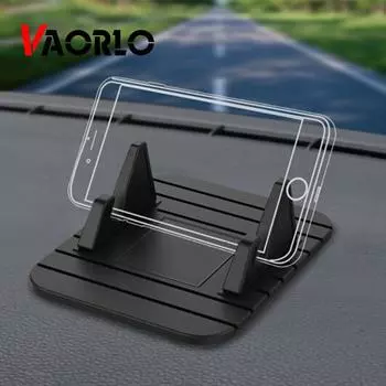 Автомобильный резиновый держатель VAORLO, Нескользящая подставка для мобильного телефона, силиконовый автомобильный держатель для телефона, GPS-держатель, кронштейн для мобильного телефона чёрный