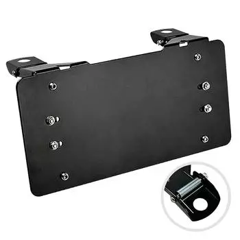 Автомобильный роликовый держатель лебедки, монтажный кронштейн, номерной знак, рамка для номера автомобиля, внедорожник, квадроцикл, UTV 4X4, автомобильные аксессуары чёрный