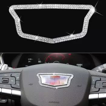 Автомобильный руль, блестящая хрустальная эмблема для C/adillac XT4 CT4 XT5 CT5 XT6 CT6 CTS ATS SRX BLS XLR XTS STS Escalade, наклейка с логотипом A