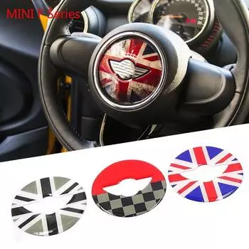 Автомобильный руль, центральная наклейка, наклейки, украшения для BM + W MINI Cooper JCW F55 F56, аксессуары для интерьера автомобиля 1