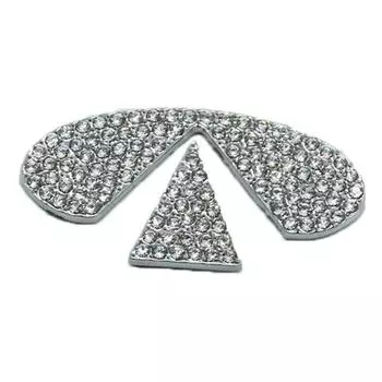 Автомобильный руль, стразы, наклейки, логотип, эмблема, значок, наклейки, автомобильный Стайлинг серебряный