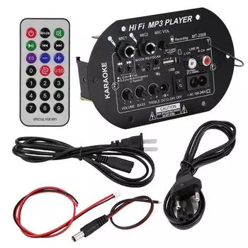 Автомобильный сабвуфер Bluetooth-совместимый усилитель высокой мощности Hi Fi Bass Board FM Car Music Bass Sound Karaoke Audio Speaker Subwoofer us