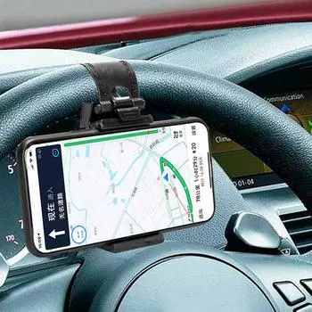 Автомобильный салон Руль Держатель телефона Мобильный телефон GPS Держатели Крепления Аксессуары Универсальные детали интерьера Аксессуар чёрный