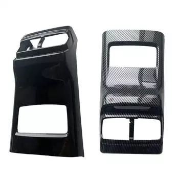 Автомобильный салон задний кондиционер выходное отверстие черный/углеродное волокно стиль крышка отделка наклейка аксессуары для MG авто аксессуары чёрный