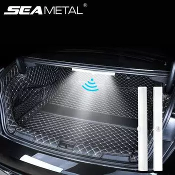 Автомобильный сенсорный светильник SEAMETAL для пола, капота багажника, USB перезаряжаемый автоматический индукционный светильник, магнитная лампа Maual/Sensing Mode