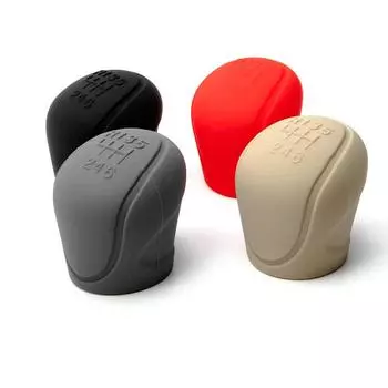 Автомобильный силиконовый чехол для ручки переключения передач, нескользящая ручка переключения передач, защитные чехлы, ручные 6-скоростные аксессуары для салона автомобиля красный