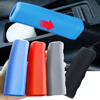 Автомобильный силиконовый чехол для ручного тормоза, универсальный волнообразный противоскользящий чехол для стояночного тормоза, моющиеся аксессуары для салона автомобиля синий