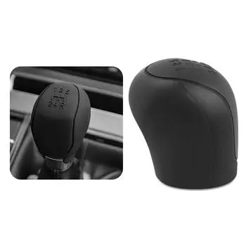 Автомобильный силиконовый чехол на ручку переключения передач, 5 передач, противоскользящий дизайн, силиконовые воротники для ручки переключения передач, защита для салона автомобиля чёрный