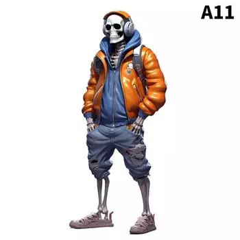 Автомобильный скелет, статуэтка из смолы черепа, крутой скелет, декоративный для стола, дисплей, подвеска для зеркала заднего вида автомобиля, аксессуар