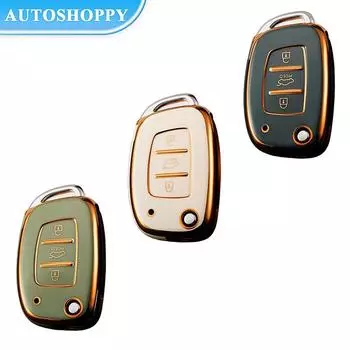 Автомобильный складной чехол для ключей, держатель для сумки для Hyundai Ix25 I10 I20 I30 Creta Elantra Mistra Verna Tucson Santa Fe Protector красный