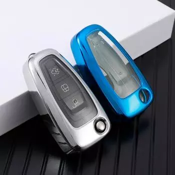Автомобильный складной откидной чехол для ключей, чехол для Ford Focus 2 3 MK3 ST RS Ecosport Kuga Escape Fiesta Fold C-Max S-Max Mondeo, аксессуары Key Case чёрный