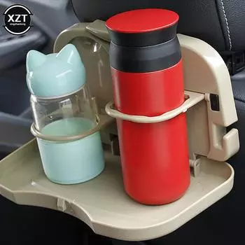 Автомобильный складной столик, подставка для стаканов с едой и напитками, автомобильный держатель для стаканов, столик на заднее сиденье, подставка для напитков, ящик-органайзер для автомобильного стайлинга чёрный