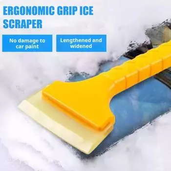 Автомобильный скребок для льда, очиститель снега с длинной ручкой, компактный портативный автомобильный L