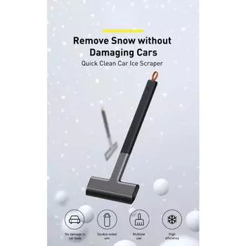 Автомобильный скребок для льда, прерыватель лобового стекла, быстрая очистка стекла, щетка для удаления снега, авто оконная зимняя лопата чёрный