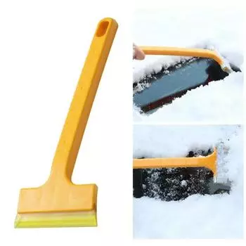 Автомобильный скребок для удаления льда со лобового стекла, снегоочиститель с длинной ручкой, компактный портативный автомобильный скребок для удаления льда со лобового стекла M