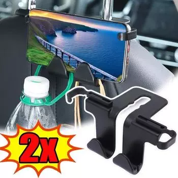 Автомобильный скрытый держатель для телефона, крючок для подголовника автомобильного сиденья, подвесной кронштейн для хранения, крючок для электромобиля, мотоцикла, телескопическая стойка для всяких мелочей