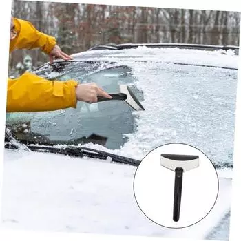 Автомобильный снегоочиститель Многофункциональный скребок для льда Лопата для льда на лобовом стекле Инструмент для уборки снега Быстрый Универсальный Автомобильные аксессуары чёрный