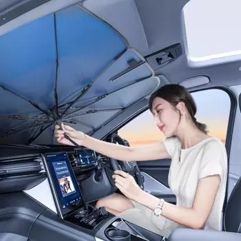 Автомобильный солнцезащитный козырек, автомобильный солнцезащитный козырек, УФ-защитный зонтик, летняя автоматическая защита переднего лобового стекла для автомобильных аксессуаров