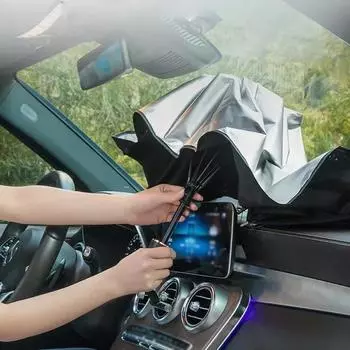Автомобильный солнцезащитный козырек, автомобильный солнцезащитный козырек, зонтик от солнца, летний солнцезащитный зонтик для интерьера, защита лобового стекла, аксессуары для авто затенения
