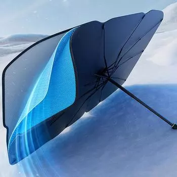 Автомобильный солнцезащитный козырек для лобового стекла, УФ-блокирующий солнцезащитный козырек для автомобиля, автомобильный зонт, солнцезащитный козырек для лобового стекла, зонт для автомобиля, грузовика, автофургона чёрный