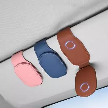 Автомобильный солнцезащитный козырек для очков Магнитный держатель для очков с зажимом для карточек Подставка для держателя для билетов Ручка Аксессуары для очков