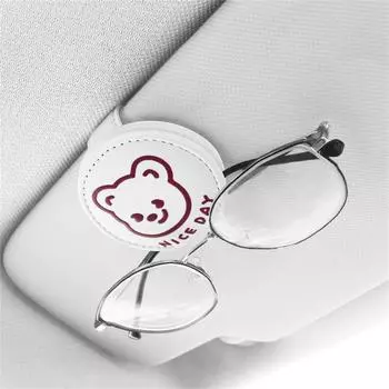 Автомобильный солнцезащитный козырек для очков, многофункциональный, из искусственной кожи, портативный солнцезащитный козырек, очки, билет, эластичный фиксирующий зажим для автомобиля