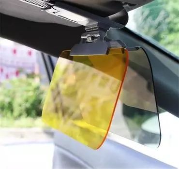 Автомобильный солнцезащитный козырек HD с защитой от солнечного света, ослепительные очки дневного и ночного видения, зеркало для вождения, УФ-складывание, откидывающийся вниз, прозрачный обзор