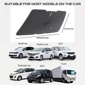 Автомобильный солнцезащитный козырек на лобовое стекло, модернизированный V-образный автомобильный солнцезащитный зонт, инновационный телескопический солнцезащитный козырек для теплоизоляции, защита от солнца