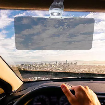 Автомобильный солнцезащитный козырек с антибликовым покрытием, многофункциональные простые аксессуары для установки, удлинитель тента For Day Gray