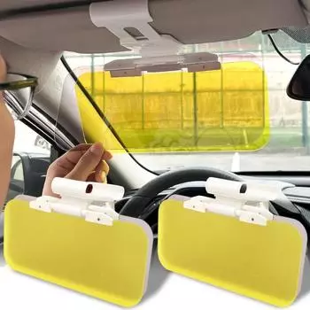 Автомобильный солнцезащитный козырек с высоким разрешением, антибликовым покрытием, ослепительный защитный экран для ночного видения, зеркало для вождения с защитой от ультрафиолета, откидной прозрачный козырек