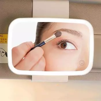 Автомобильный солнцезащитный козырек с зарядкой через USB, зеркало для макияжа, автомобильное косметическое зеркало, автомобильный солнцезащитный козырек белый