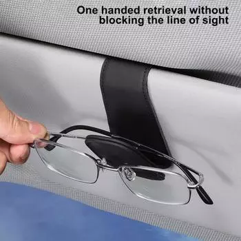 Автомобильный солнцезащитный козырек, зажим для очков, кожаный держатель из искусственной кожи, универсальный внедорожник, авто, многофункциональный чёрный