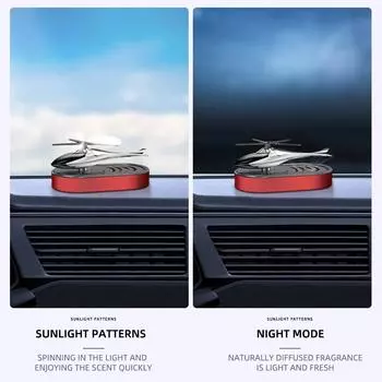 Автомобильный солнечный освежитель воздуха Автомобильный вертолетный диффузор духов Украшения для автомобиля Вентиляция воздуха Ароматерапия Аксессуары Украшения серебряный