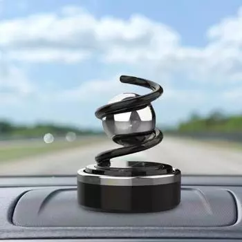 Автомобильный солнечный освежитель воздуха вращающийся солнечный автомобильный ароматерапевтический диффузор автомобильный ароматизатор украшение с пружинным подвесным шариком чёрный