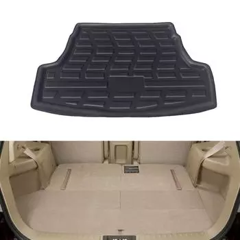 Автомобильный специальный коврик для заднего багажника Toyota Highlander Kluger XU40 2008~2013 Водонепроницаемый коврик для пола, аксессуары для багажника чёрный