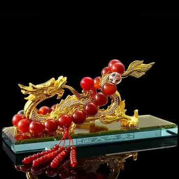 Автомобильный сплав Shenlong украшения бусины Обеспечение безопасности благословение Книжный шкаф офис Домашний декор Фигуры животных Скульптура Ремесла