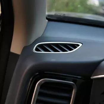 Автомобильный Стайлинг, 2 шт./компл. для Mitsubishi Outlander 2013-2020, крышка кондиционера на выходе из нержавеющей стали, автомобильный Стайлинг