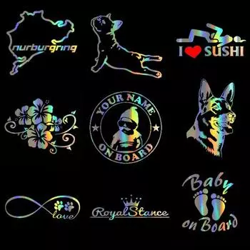 Автомобильный Стайлинг, анти-Нюрбургринг, виниловая наклейка с царапинами, гоночная лазерная водонепроницаемая наклейка, наклейка
