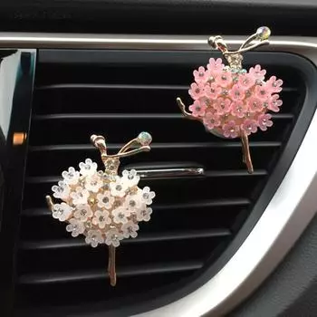 Автомобильный Стайлинг, автомобильный подарок, воздуховыпускное отверстие, ароматный парфюм, освежитель для балетной девушки, диффузор белый