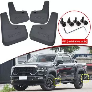 Автомобильный Стайлинг для FOTON Tunland V9 2024 2025 2026 ABS Автомобильные Брызговики Брызговики Брызговики Передние Задние Крылья Аксессуары чёрный