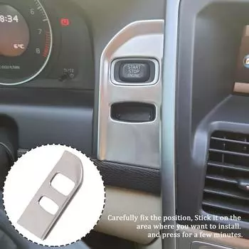 Автомобильный Стайлинг Хромированная Рамка Замочной Скважины Декоративная Крышка Замочной Скважины Для Volvo XC60 2012-2017 Аксессуары Для Интерьера серебряный