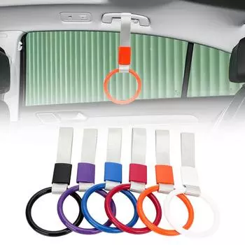 Автомобильный Стайлинг Интерьер автомобиля Вытяжное кольцо Круглые автомобильные аксессуары JDM TSURIKAWA RING Предупреждающая петля на задний бампер автомобиля Метро Поезд Автобус Ручка Ремешок Подвеска Дрифт синий