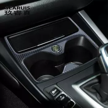 Автомобильный Стайлинг, консоль, подлокотник, держатель для чашки с водой, декоративные накладки на рамку, накладка для BMW 1 серии F20 F21, внутренние наклейки чёрный