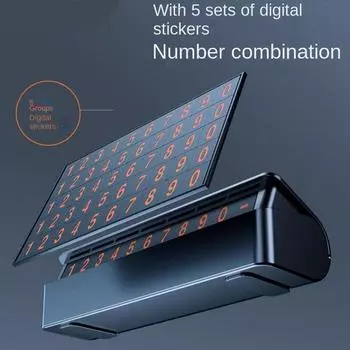 Автомобильный Стайлинг Временная Парковочная Карта Телефонный Номер Карточка Светящиеся Наклейки На Автомобиль Знак Стоянки Автостайлинг Авто Аксессуары чёрный