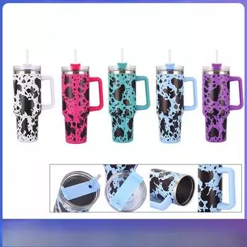 Автомобильный стаканчик Bully для молока и льда, переносная автомобильная ручка, большая емкость для пива на открытом воздухе с соломинкой 40oz