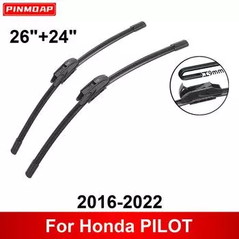 Автомобильный стеклоочиститель для Honda PILOT 2016-2022 26 + 24 Передние и задние щетки стеклоочистителя щетки резаки аксессуары 2016 2017 2018 2019 2020 2021 2022 чёрный