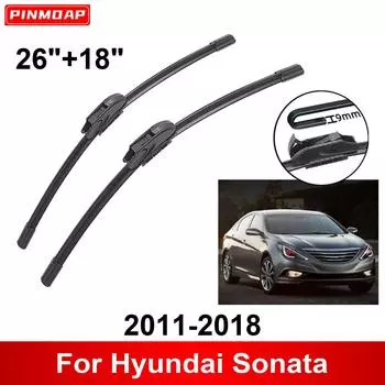 Автомобильный стеклоочиститель для Hyundai Sonata 2011-2018 26 + 18 Передние и задние щетки стеклоочистителя щетки резаки аксессуары 2011 чёрный