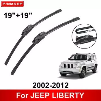 Автомобильный стеклоочиститель для JEEP LIBERTY 2002-2012 19 + 19 Передние задние щетки стеклоочистителя щетки резаки аксессуары 2002 2003 чёрный